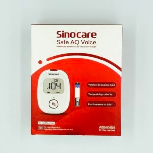KIT GLUCOMETRO SINOCARE AQ VOICE