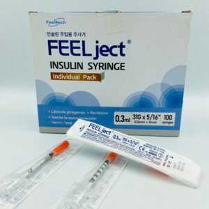 JERINGA DESCARTABLE ESTÉRIL 0.3ml 31G FEEL JECT CAJA X 100 UND